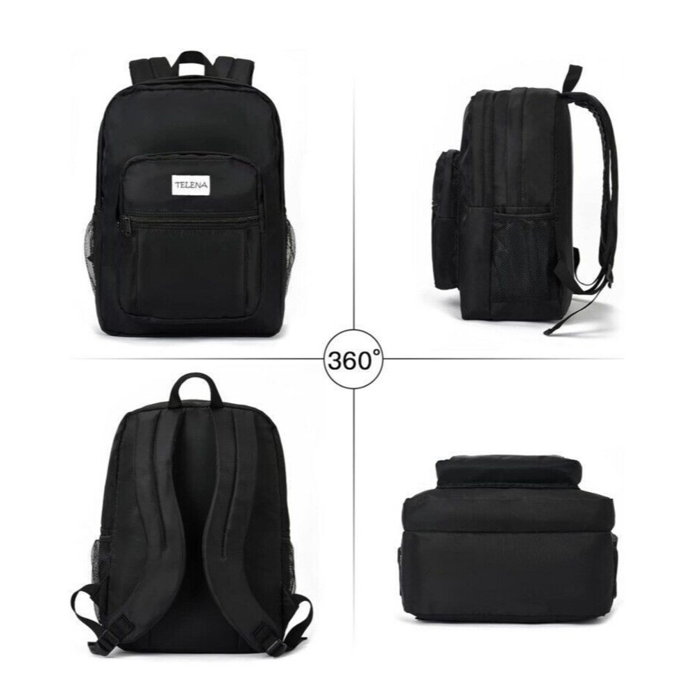 Telena Backpack Lightweight Travel Gym | School | Work |Bottle Pockets | Purse